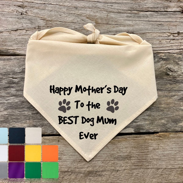 Dog Bandana, Happy Mother's Day for Dog Pet, Mother's Day Personalized Gift, Pet Scarf, Dog Gifts for Moms, Fur Momma Gifts for Mother's Day