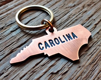 Custom Pet ID Tag, Personalized, Dog Tag, Cat Tag, State of North Carolina, Engraved, Pet Name, Contact Info, Durable, Unique Pet Accessory
