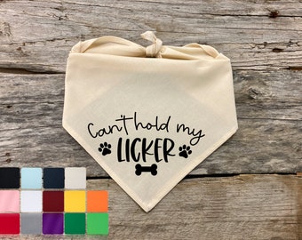 Dog Bandana, Can't Hold My Licker, Dog Bandana, Traditional Tie, Scarf, Pet Accessories Supplies, Dog Bandana Gifts Boys Girls Dogs Cats