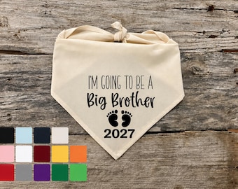 Big Brother To Be Dog Bandana Pregnancy Baby Announcement Dog Scarf Accessory