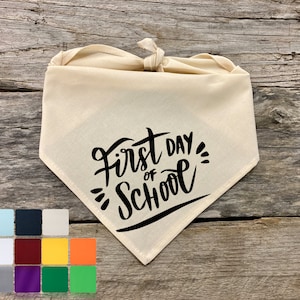 First Day of School, Training Dog Bandana, Custom Dog Bandana, Funny Pet Quotes Birthday Bandana for Dogs Pet Accessories, Pet Supplies