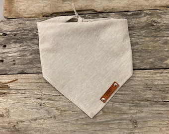 Personalized Dog Bandana, Rustic Beige, Over The Collar Tie On, For Dog Cat Pet Bandana, Pet Accessories, Pet Gifts for Boys Girls
