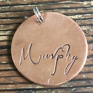 Personalized Pet ID Tag - Pet Name (Elegant Font) - Custom Pet Id Tag - Personalized Deep Engraved Durable Dog - Cat Name Tag Dog Accessory