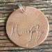 Pet Name (Elegant Font) - Large 1 1/4' Custom Pet Id Tag - Personalized Hand-Stamped Dog Name Tag Funny with FREE Shipping USA