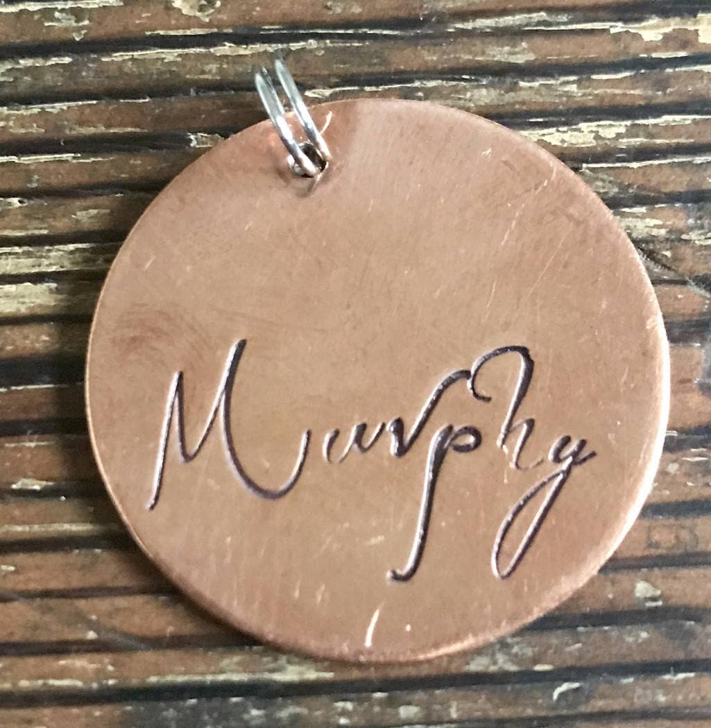 Pet Name (Elegant Font) - Medium 1" Custom Pet Id Tag - Personal…
