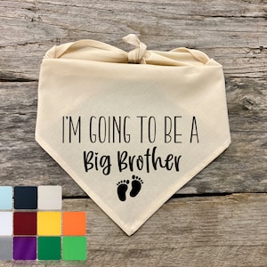 Dog Bandana Pregnancy Announcement Big Brother Dog Bandana, Big Brother Dog Bandana Pregnancy Announcement, Pet Accessories, Pet Supplies image 1