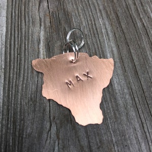 State of Hawaii (Or Select Your State) Pet Name Tag Medium 1&quot; Max. Custom Pet Id Tag Personalized Dog Cat Name Tag Pet Supplies