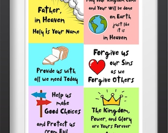 The Lord&#39;s Prayer printable for kids | Our Father Prayer for kids