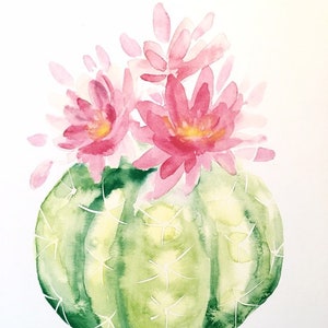 Cactus watercolor PRINT