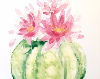 Cactus watercolor PRINT