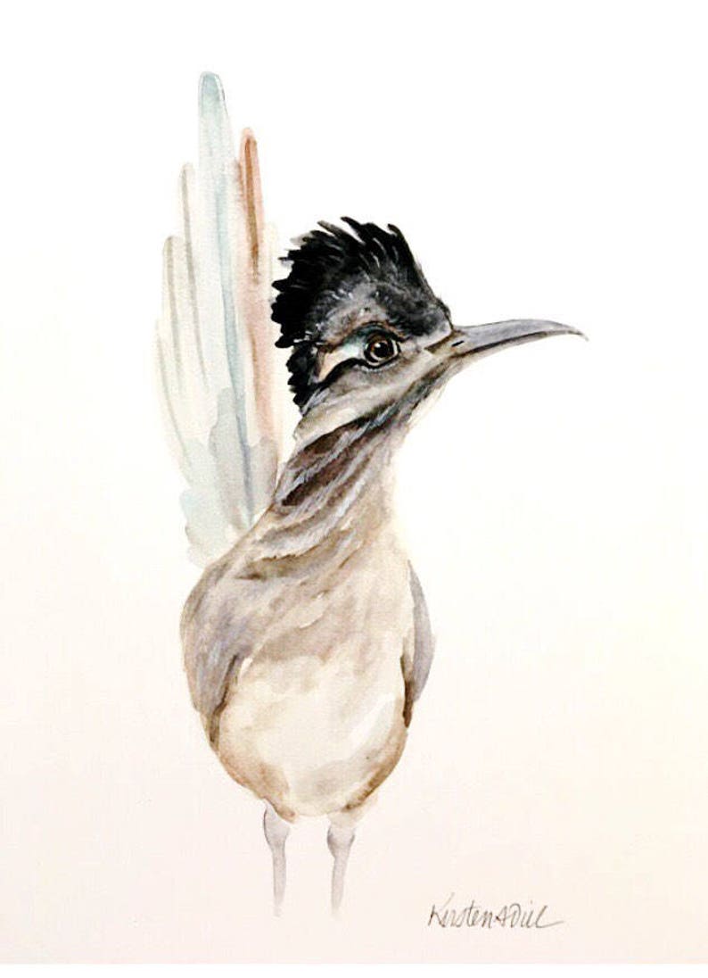 Roadrunner Watercolor PRINT image 1