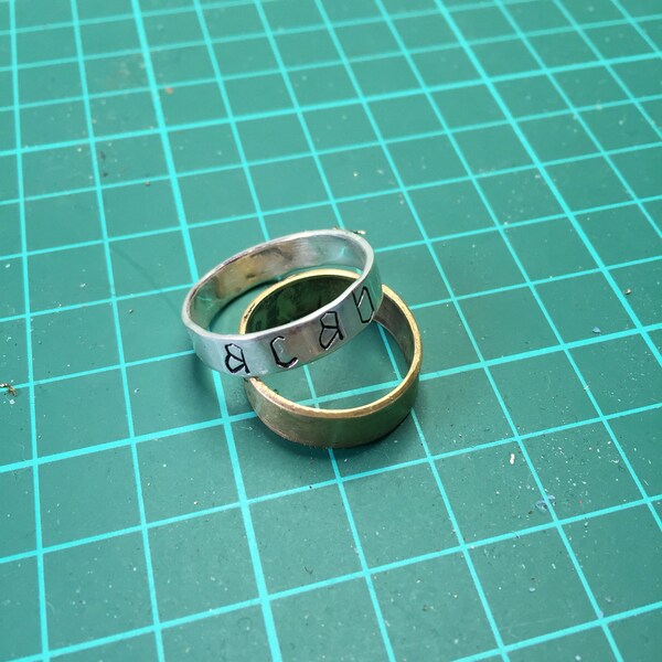 Stamped old english ACAB ring 925 silver fuck the police.