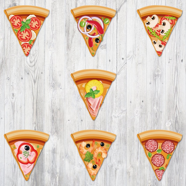 Pizza Printable Banner Pizza Party Banner Pizza Garland | Etsy