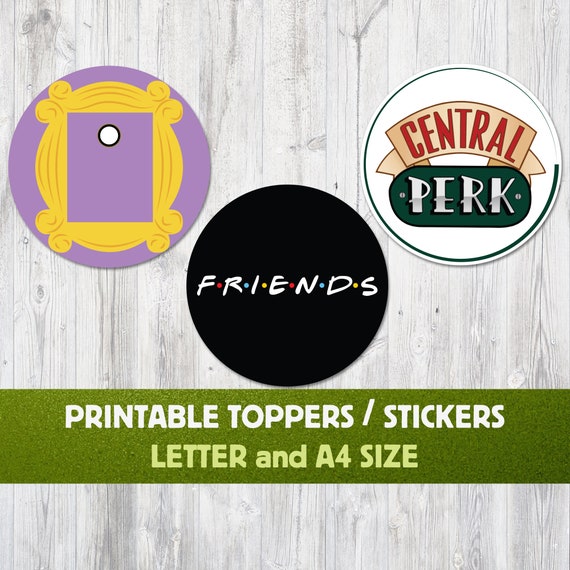 Friends Show cupcake toppers printable. Friends stickers | Etsy