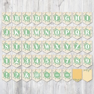 printable alphabet banner letters a to z numbers and etsy