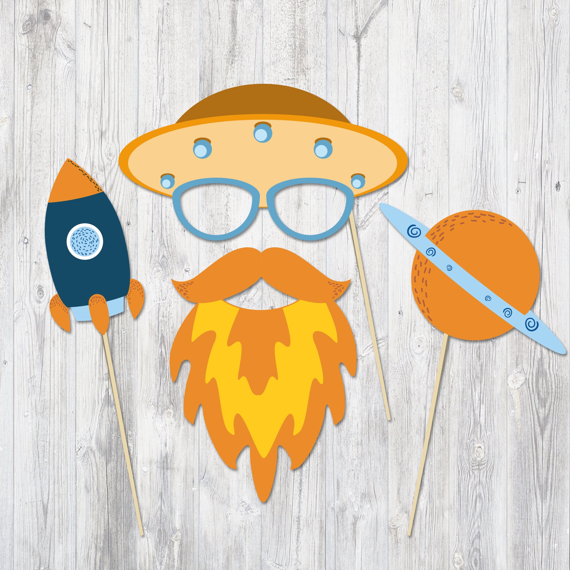 Space Photo Booth Props Rocket Photobooth Props Alien Prop Etsy