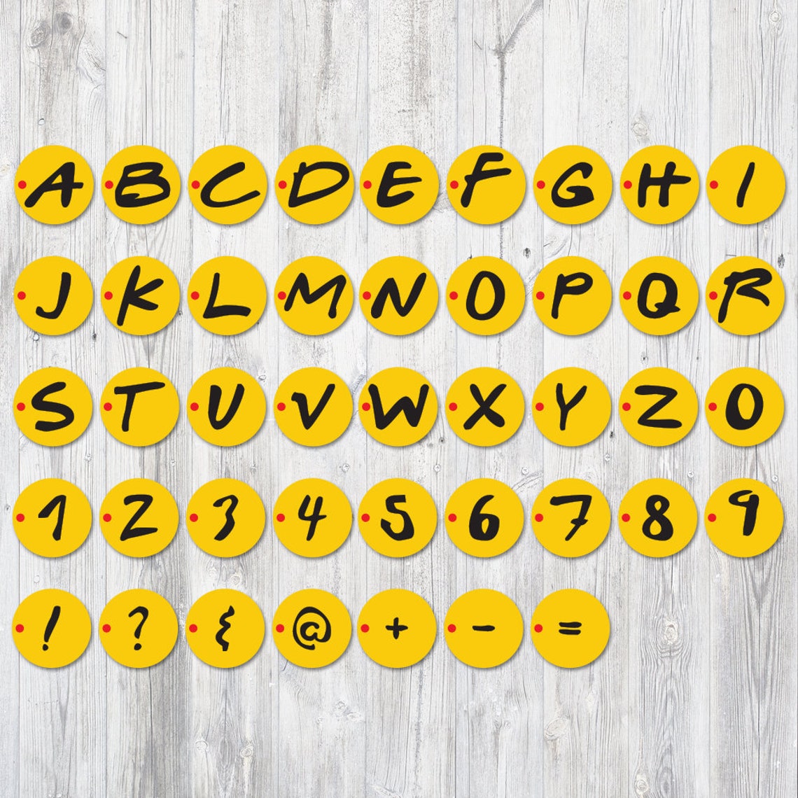 Friends Themed Custom Banner Personalized Printable Alphabet Etsy