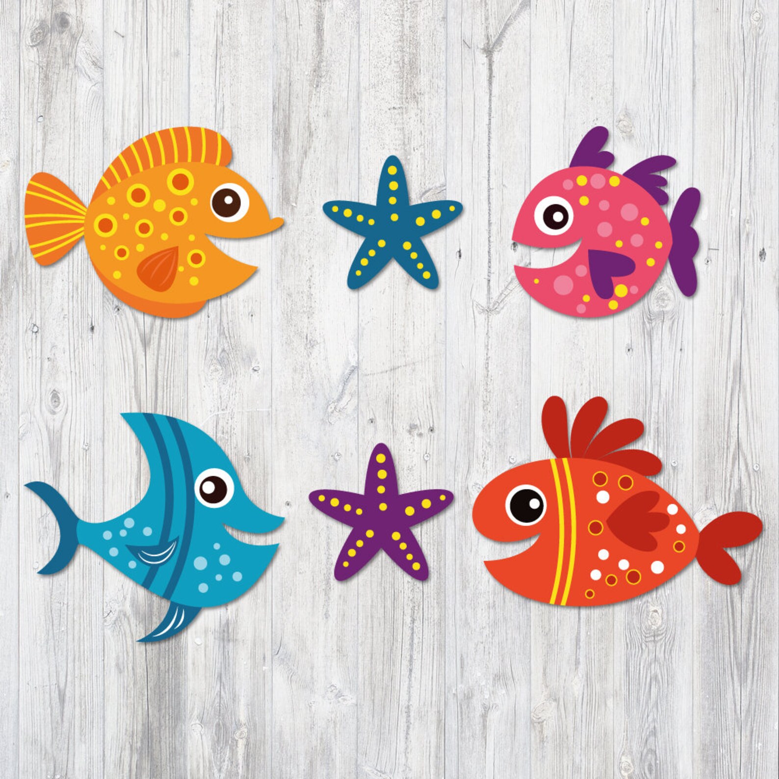 Printable Banner Fishes Fish Banner Fish Garland Sea Etsy