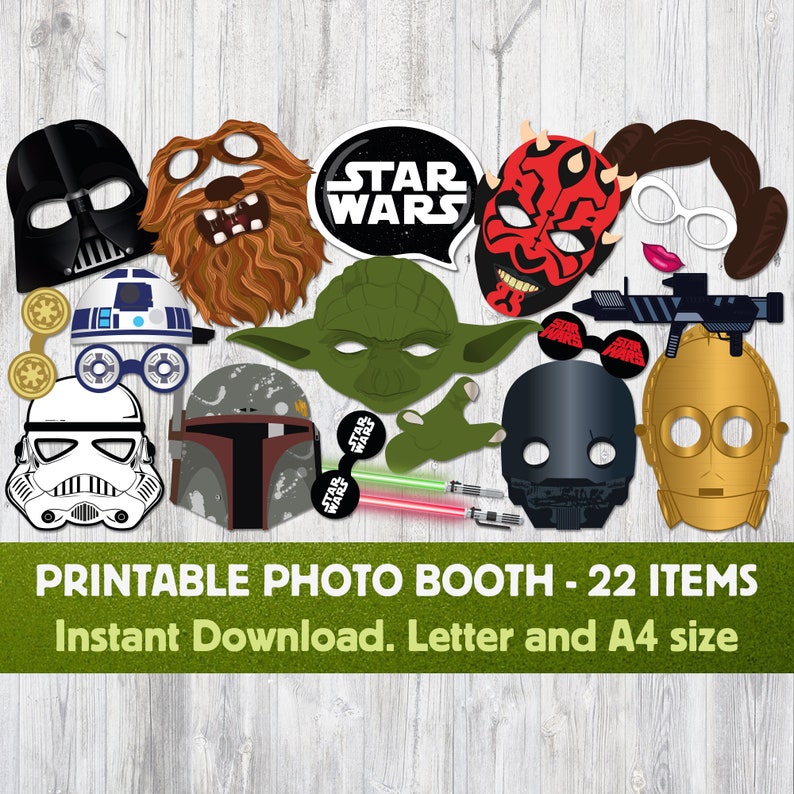 Star Wars Inspired Photo Booth Props Printable Star Wars | Etsy