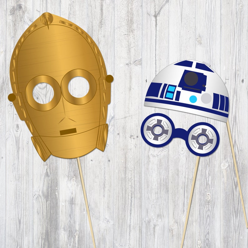Star Wars Inspired Photo Booth Props Printable Star Wars Etsy