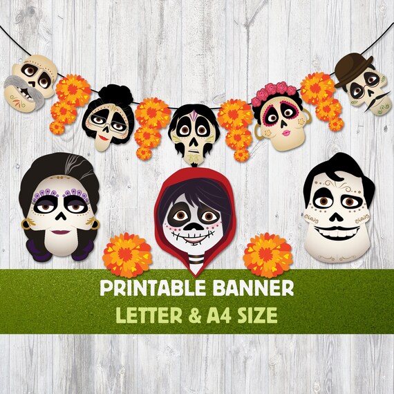Coco Inspired Banner Printable Birthday Party Decor. Instant | Etsy