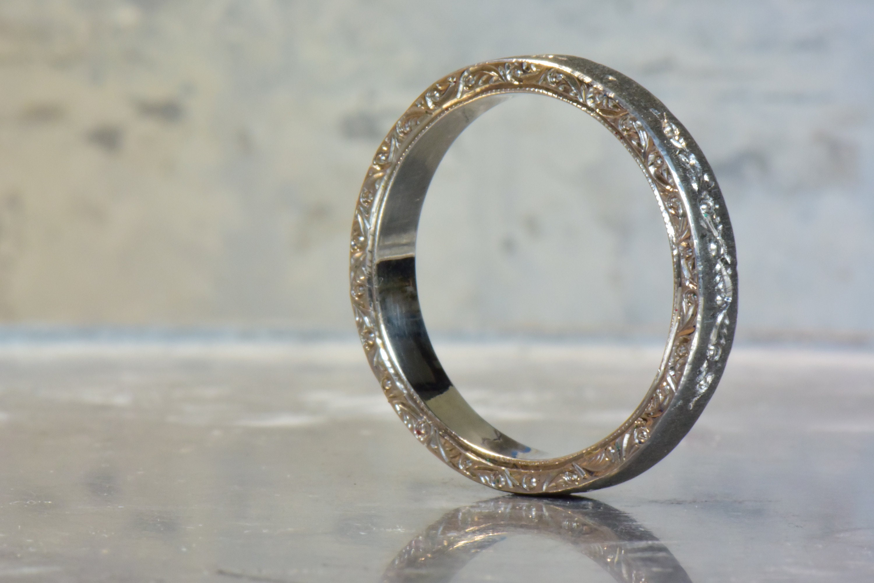 Gold faith ring silver wedding rings classic Florentine Etsy