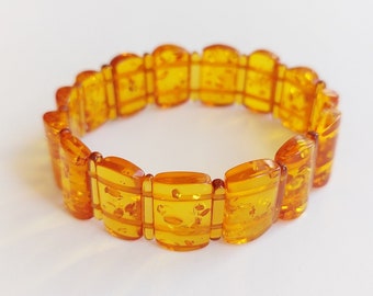 Natural Amber Cuff Bracelet