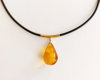 Cognac Baltic Amber Pendant