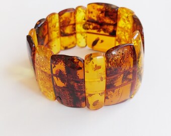 Natural Amber Cuff Bracelet