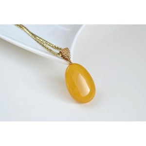 Solid Natural Baltic Amber Pendant