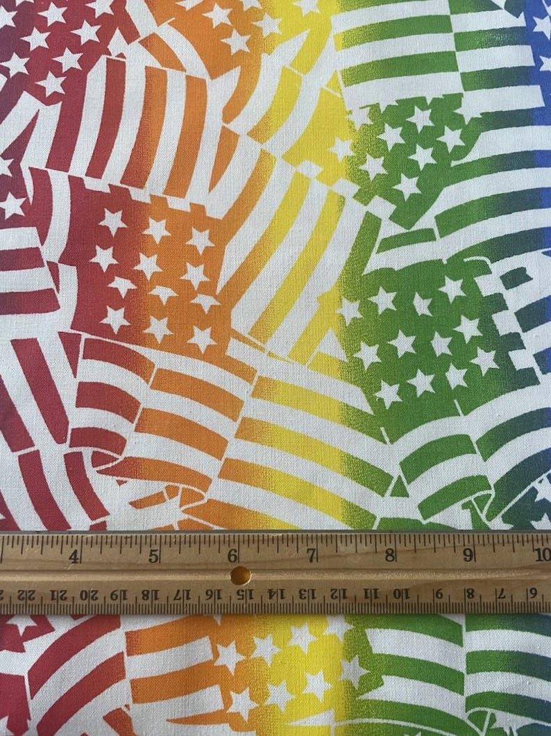 RAINBOW FLAG! 100% Cotton Fabric - Etsy