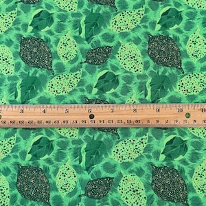 Beautiful Green Leaves - 100% cotton fabric