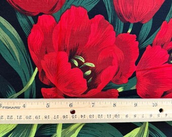 RED POPPIES!  Brightly colored red poppies! - 100% cotton fabric