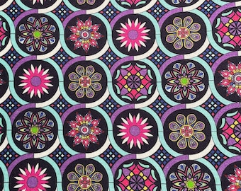 KALEIDOSCOPE of MEDALLIONS - 100% cotton fabric