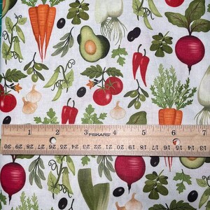 FRESH GARDEN VEGGIES quality cotton by the yard