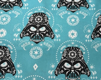Star Wars Teal Darth Vader Cotton Fabric- 100% Cotton Licensed
