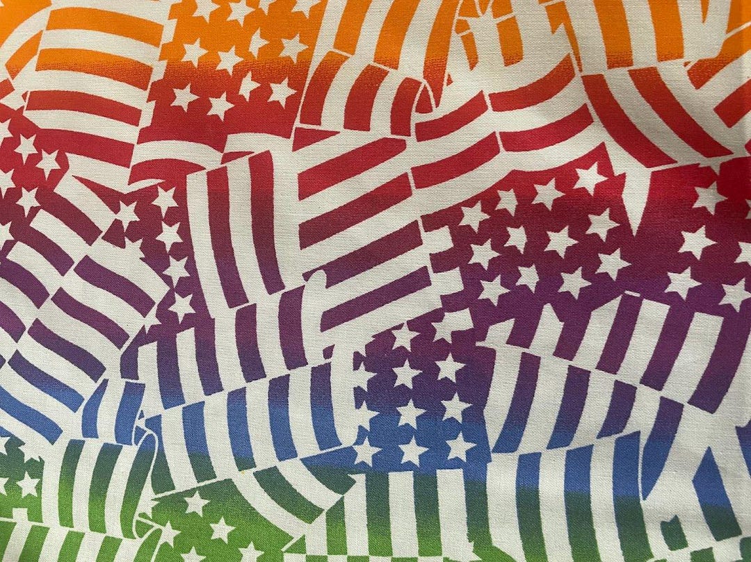 RAINBOW FLAG! 100% Cotton Fabric - Etsy