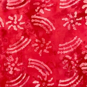 Beautiful Red/Orange Batik Fat Quarters - 100% cotton