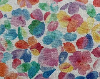 Joli imprimé floral - un arc-en-ciel de couleurs 100 % coton