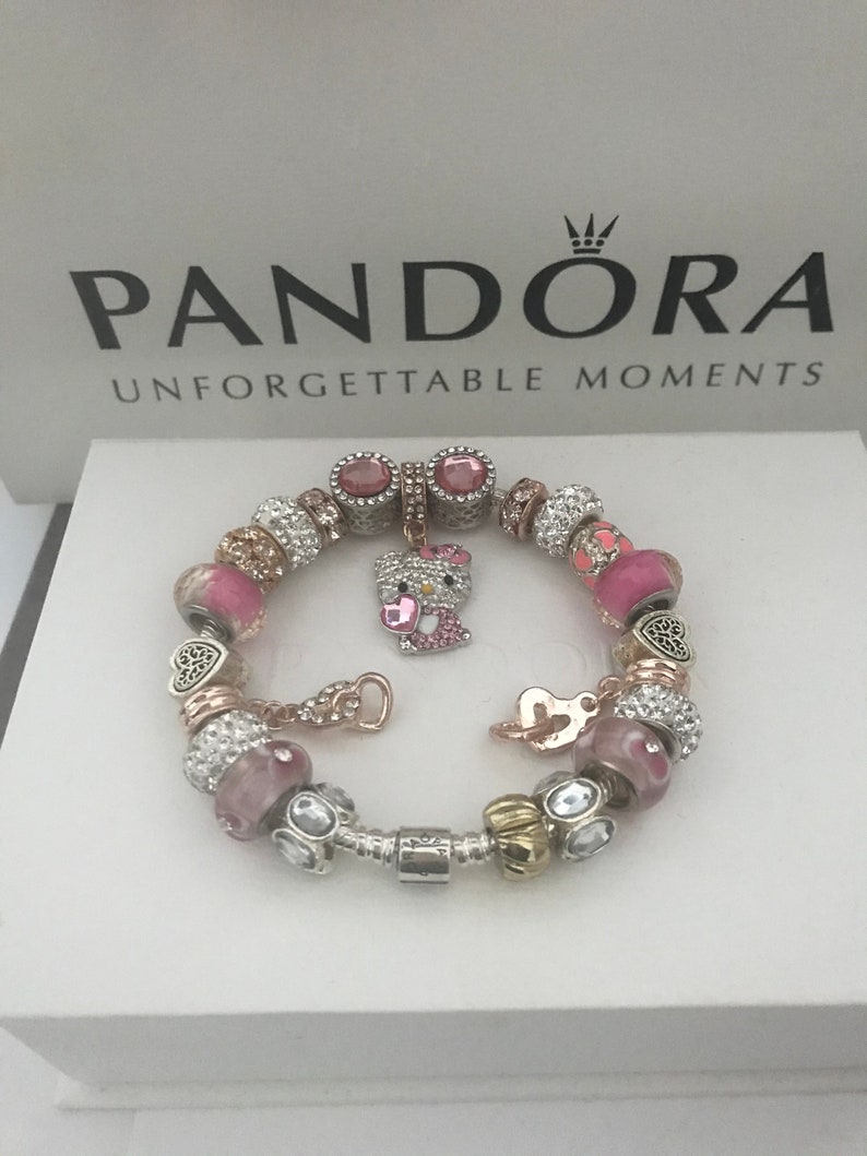 Authentic Pandora Hello Kitty Bracelet 925 Sterling SIlver | Etsy