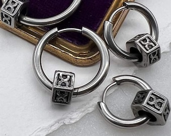 ARO VIKINGO CELTA, pendiente individual para hombre, pendiente de aro celta, pendiente para hombre y mujer, joyería hippie, pendiente tribal bohemio, regálale