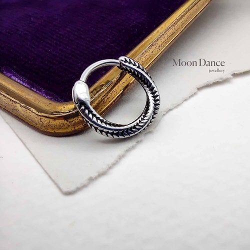 Modern HOOP, textured twisted stainless steel hoop earring, mens single earring, modern, huggie earring for men woman, minimalist hoop, fss