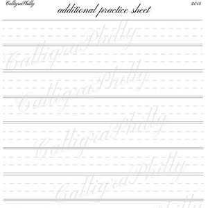 Beginner Level 1- Copperplate Calligraphy Blank Practice Sheet: Printable Worksheet for Calligraphy Practice- Digital Download