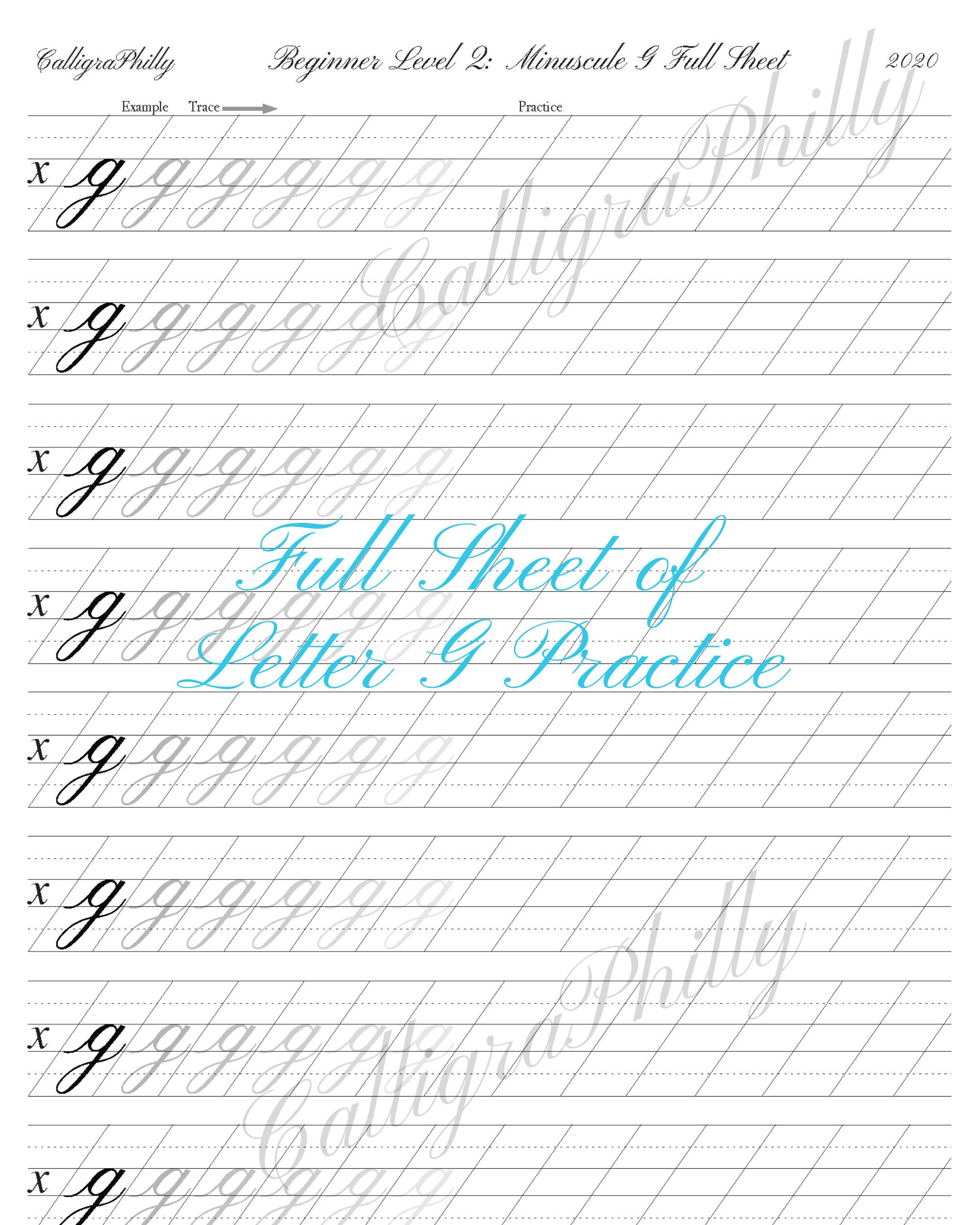 Copperplate Calligraphy Alphabet Printable