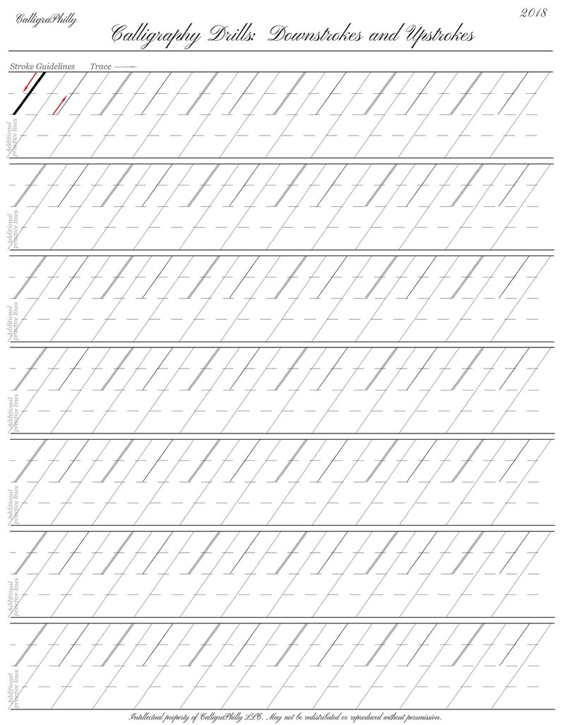 Beginner Level 1- Full Sheet of Downstroke/upstroke Exercise Practice ...