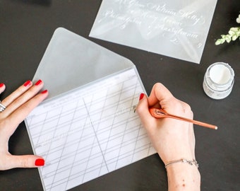 Guide d'adressage des enveloppes de calligraphie A8 : directives d'adresses pour la plastification