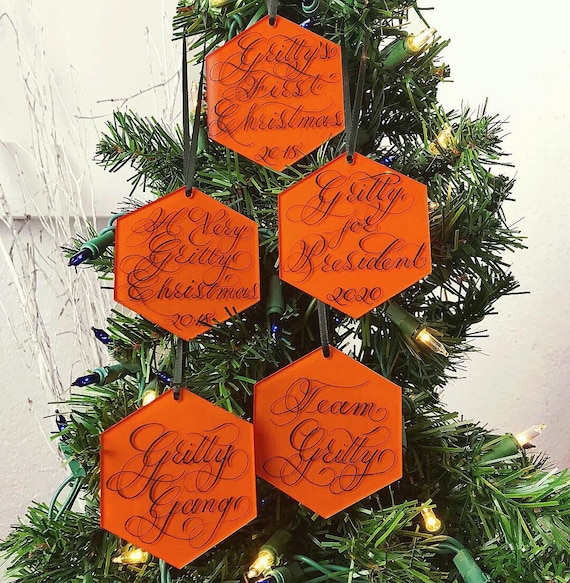 set of three gritty christmas ornaments philadelphia flyers etsy
