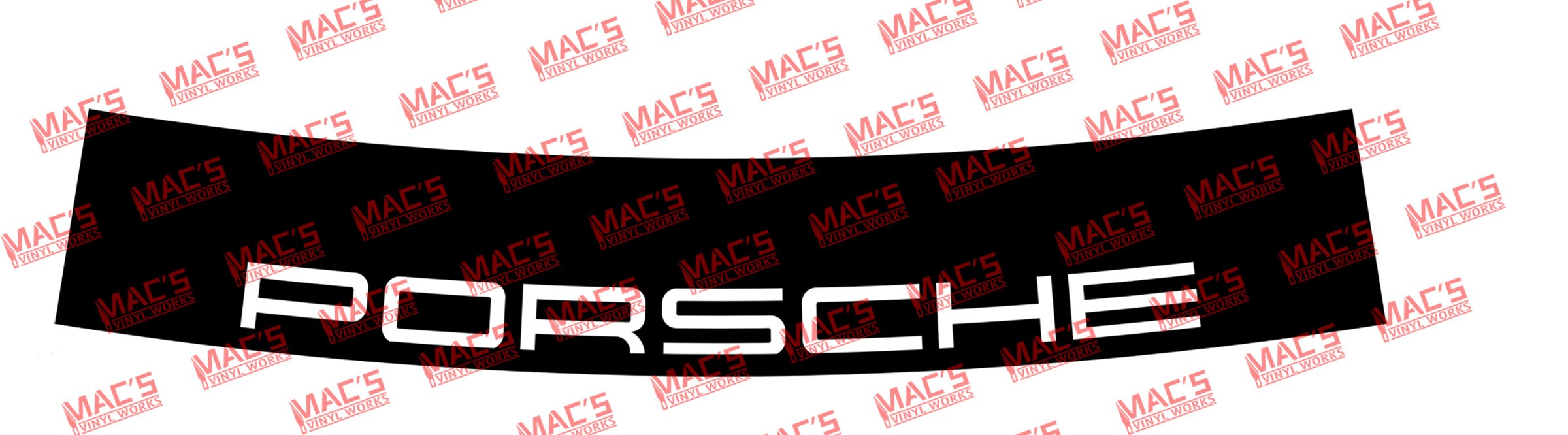 Porsche Windshield Banner Decal