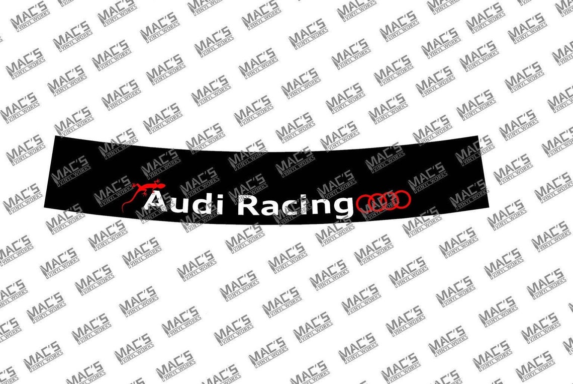 Racing Windshield Banner Decal for Audi Etsy