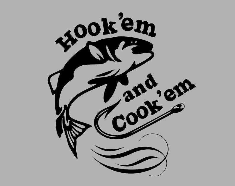 Fishing Decal Fish Hook Decal Boat Decal Etsy